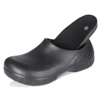 De alta calidad de los hombres Zapatos de Chef de la Cocina del Hotel antideslizante Impermeable a prueba de Aceite Zapatos de Trabajo Resistentes a Cocinar Zapatos de Seguridad Zuecos Pantuflas