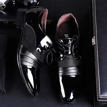 REETENE Hombres Zapatos de Vestir de los Hombres Formales de la Oficina de Zapatos de Alta Calidad de Cuero de los Hombres de Oxford, Zapatos de los Hombres de Negocios Zapatos de la Boda de 38-48