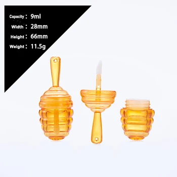 10/50PCS Nueva 9ml Vacío brillo de Labios de Tubos con forma de Panal de abeja Lip glaze Maquillaje Cosmético del embalaje contenedor