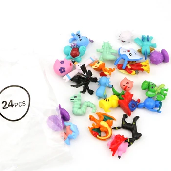 2.5 cm-3cm de POKEMON figuras 144 diferentes estilos 24pieces/bolsa de muñecas nuevas figuras de acción, juguetes para la carta pokemones colección de muñecas