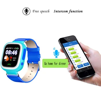 Q90 GPS Niños de Reloj Inteligente Bebé Anti-pérdida de Relojes SOS Ubicación de las llamadas Tracker para la seguridad de los Niños del Reloj ruso