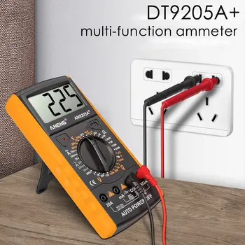DT9205A Multímetro Digital AC / DC Profesional Transistor Probador de la velocidad de conducción nerviosa de Prueba de Medidor Analógico Automático Rango de Multimetro