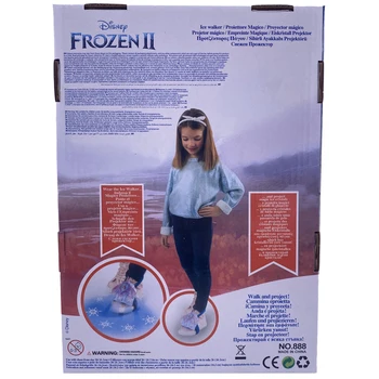 Disney Frozen2 Elsa de Acción de juguete de usar el hielo walker mágico proiettore Copo de nieve de la forma del pie resplandor de la tapa de la Zapata de Regalos para Niños