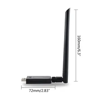 Doble Banda 2.4 G/5G WiFi USB3.0 Adaptador de RTL8812AU Chip Wireless AC de Alta Ganancia de la Antena de la Tarjeta de Red para la Portátil de Escritorio