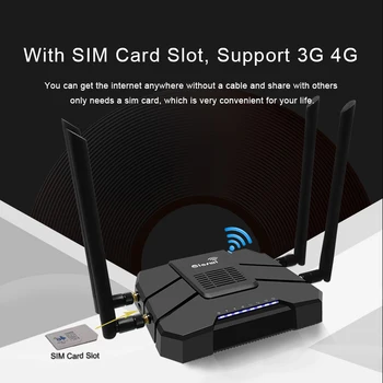 Cioswi WE1326 3G 4G Módem Con Ranura para Tarjeta Sim Dual de la Banda del Router MT7621A Chip 802.11 AC de 5 ghz Wifi Repetidor Con 4 Antenas Externas