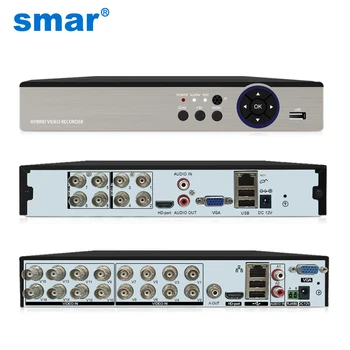 Smar 8CH 16CH 5M-N 5 en 1 DVR Grabador de Vídeo para AHD Cámara Analógica, Cámara de 5MP Cámara IP P2P NVR Sistema de CCTV H. 265 Nuevo