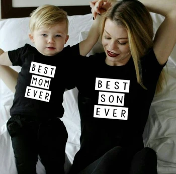 1pcs Mommy & Me de la Camiseta Mejor madre cada Vez Mejor Hijo Mama y Hijo Camisetas de Verano de la Familia coincidir la Ropa de la Madre y Niños Trajes