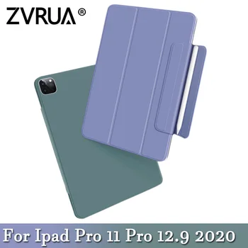 ZVRUA Nuevo Seguro Magnética Smart Case para iPad Pro 11 pulgadas 2020 Magnético Hebilla con la función Auto de la estela/del sueño Para el iPad Pro de 12,9 2020