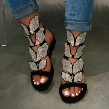 2020 la Mujer, Sandalias de Verano de Pedrería hechos a Mano de las Señoras Zapatos de las Sandalias de las Mujeres Zapatos de Pisos Retro Estilo Romano Madre Sandalias de las Mujeres