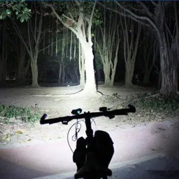 Impermeable de la parte Delantera de la Bicicleta del Faro de Aluminio T6 LED Bicicleta Lámpara 3 Modos de Seguridad Luz de Bicicleta+6400mAh Batería+8.4 v Cargador