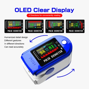 Médicos pantalla OLED de Oxígeno en la Sangre del Dedo Oxímetro de Pulso + Salud del Brazo Automático Monitor de Presión Arterial + Termómetro Digital