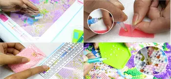 De Diamantes Puzzle Kits Completos De Perforación De Cuatro Gatitos De Color Del Mosaico Del Diamante De La Pintura De Punto De Cruz Bordado Casa Decorativo Colorido Gato