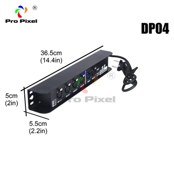 1pc Controlador Dmx de 4 Puertos DMX Splitter Salida 512x4 Canales Para Dj de la Discoteca Luz de la Etapa de Control