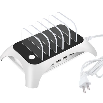 Universal 5 de Múltiples Puertos USB Extraíble Estación de Carga tenedor del Soporte de Escritorio Cargador para el IPhone X 7 8 iPad, Teléfono Android Tablet