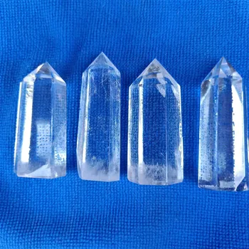 Blanco Natural De Cristal De Fluorita Cristales De Cuarzo Piedras Punto De Curación De La Hexagonal De La Varita De Tratamiento De La Wicca Meditación