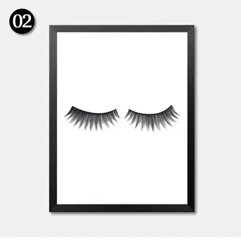 Boca Impresión de la Lona de Black Lips Pared Cartel de Arte, Chica de Maquillaje de las Pestañas Herramienta de Accesorios de Arte de Pintura en tela, HD2509