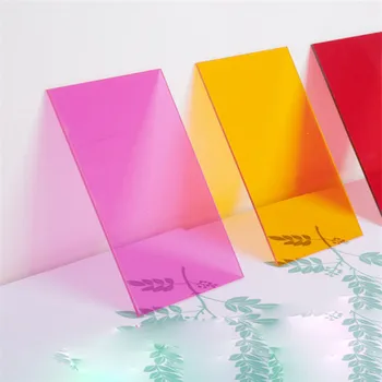 100x100mm Color Transparente de Acrílico de Acrílico de Acrílico de la Hoja de la Hoja de Plástico para la Producción de Publicidad Decoración del Hogar