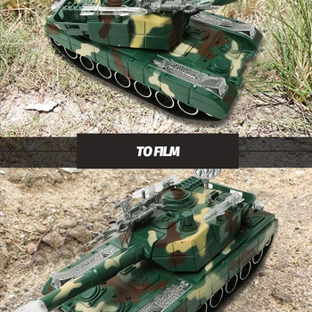 Electrónica Radio RC Tanque de Guerra Vehículo Táctico Modelo de Técnica Militar Batalla Control Remoto Tanque de Arma de Sonido de Juguetes Para niños Regalo