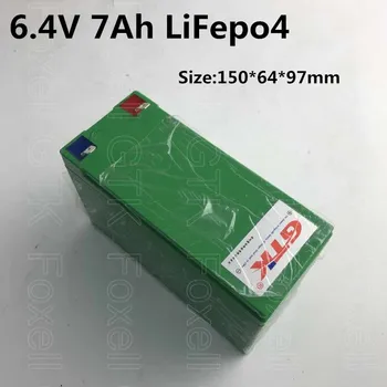 Batería recargable de 6.4 V 7Ah 12Ah 20Ah LiFepo4 batería solar de la luz del LED poder de la lámpara herramientas de juguetes eléctricos+envío Gratis