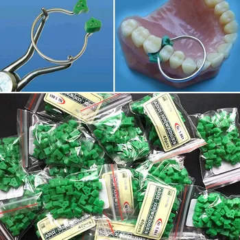40pcs/bolsa Dental de Silicona Cuñas Añadir Cuñas de Goma TOR VM No 1.861 Delta del Anillo de las Púas de Odontología de Laboratorio Material de Herramientas de Dentista