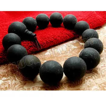 Negro Perlas de cera de abejas Budismo Tibetano Pulsera Amuleto