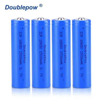 4 piezas originales Doublepow batería 18650 3.7 V 1500mah batería de ión de litio recargable de la batería para linterna, etc