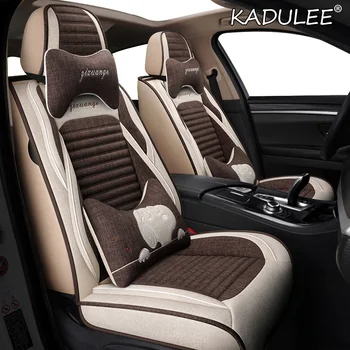 KADULEE LINO asiento de coche cubierta para Alfa Romeo Giulia Stelvio 5 fundas accesorios Coche-Estilo de Fundas para Asientos de Automóviles