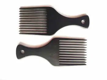 Personaliza Tu Logo-Negro de Madera de haya Peine de Dientes Anchos Barba de Atención Peine Tenedor Peines Pinchazo peine cepillo de pelo