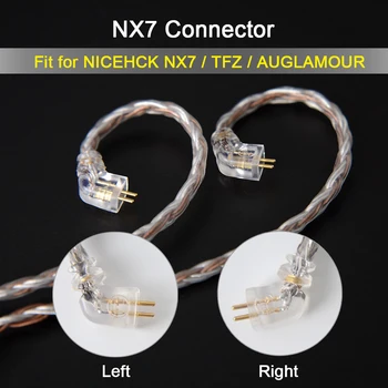 NICEHCK C16-5 16 Núcleo de Cobre de Plata Mixta Cable 3.5/2.5/4.4 mm MMCX/2Pin/QMC/NX7 Pin Para BL-03 TRNCCAKZZSX TFZ QDC NX7 PRO