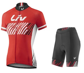 2017 Nuevo LIV mujeres ciclismo ropa maillot de ciclismo en Bicicleta de Manga Corta de Verano Ciclismo pantalones cortos de jersey kit