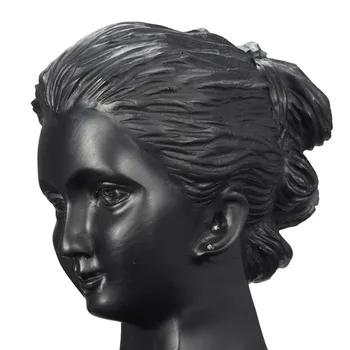 Hermosa Figura de Mujer Maniquí Negro Resina 3D Busto del Contador de la Exhibición de la Joyería