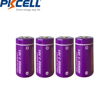 24pcs PKCELL ER26500M ER26500 26500 3.6 V C Tamaño de la Batería de Litio de 9000mAh de Li-SOCl2 Baterías Superior LR14 R14P C TAMAÑO de la batería