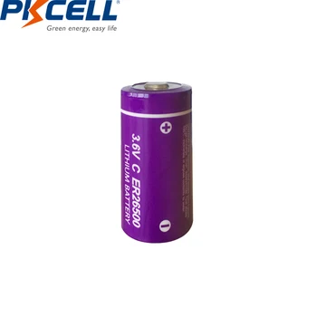 24pcs PKCELL ER26500M ER26500 26500 3.6 V C Tamaño de la Batería de Litio de 9000mAh de Li-SOCl2 Baterías Superior LR14 R14P C TAMAÑO de la batería