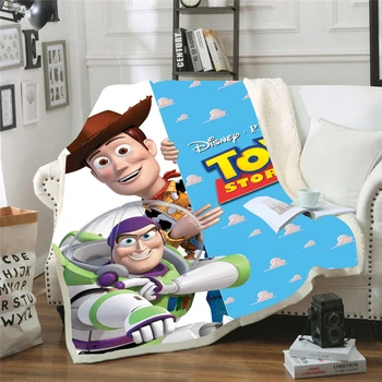Disney Toy Story Manta de Lana Sheriff Woody, Buzz Lightyear Bebé de la Felpa de la Manta de Tiro Sofá Cama Cubierta de ropa de Cama para los Niños Regalos
