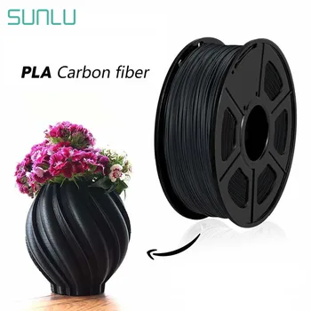 SUNLU PLA 1,75 mm de Fibra de Carbono de Filamento Para Impresora 3D de 1KG Con Carrete de Plástico No tóxico PLA Filamento de Fibra de Carbono
