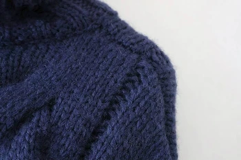 Las mujeres de Cuello Suéteres de Otoño Invierno 2019 Tirar Puentes Europea toque Casual Caliente Suéteres Mujeres de gran tamaño suéter de Extracción