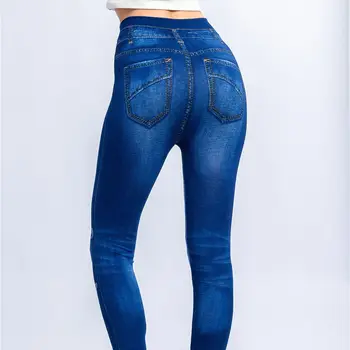 Mujer Primavera Otoño Nuevo Estilo Con Un Par De Jeans Llevar Nalga Mostrar Delgada De La Mariposa De Impresión Súper Elástica Pequeños Pies Pantalones
