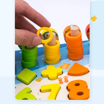 Nueva Caliente Juguetes de Madera Montessori Educativo de los Niños Ocupados de la Junta de Matemáticas de la Geometría Kit de Preescolar SMR88