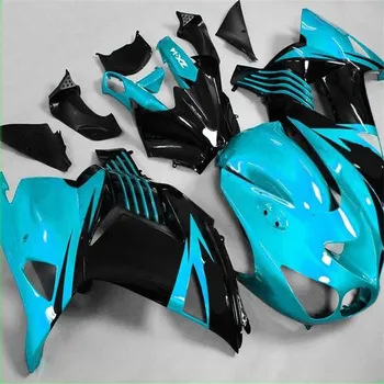 Inejction molde kit de Carenado para KAWASAKI Ninja ZX14R 2006 2007 2008 2009 2011 ZX14R 06 07 08 09 10 11 azul negro ABS Carenado conjunto