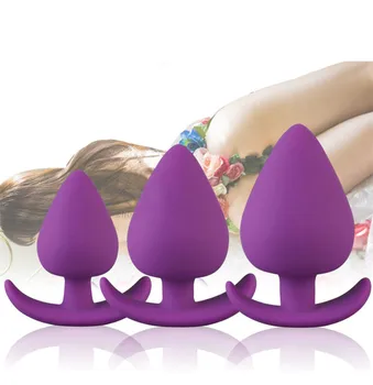 Grandes, medianas y pequeñas opcional de silicona plug anal anal estimulación de la próstata masaje anal consolador culo tapón de hombres y mujeres de juguetes sexuales
