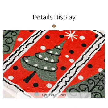 4 piezas de tejidos de punto Manteles de Navidad de Santa Claus Elk Árbol de Navidad 42cm x 34cm de Mesa para la Fiesta de la Navidad de la Decoración de la Tablemat