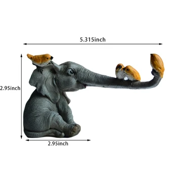 Lindo Elefante Estatua de figuras de Colección de Artesanía de Regalo, Decoración del Hogar,Paisaje Adorno de Escritorio Decoraciones(1 PC)