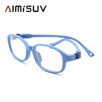 AIMISUV 2020 de la Plaza de la Moda Unisex TR90 Flexible Ultraligero Gafas de Marco Niños Óptico de Silicona Transparente Anteojos Muchacho Niñas UV400