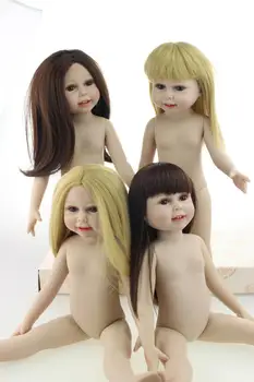 Completa vinly renacer American baby doll realista Chica de 45 cm de Regalo de la muñeca reborn juguetes de bebé vestido de la princesa de Boneca Brinquedos