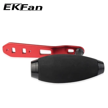 EKFan Nuevo Diseño 8*5 MM, Agujero en forma de T, Agujeros Dobles Pesca Mango de EVA Perilla de la + Asa de Metal Para Baitcasting Carrete de Pesca