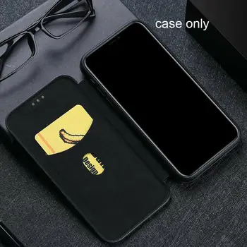 Adecuado Para TCL 10 Pro de fibra de carbono flip funda, vintage teléfono 10 caso de Cuero de negocios Pro Flip Case móvil K9I3
