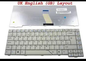 Nueva notebook teclado del ordenador Portátil para Acer Aspire 4710 4220 4320 4520 4720 5300 5720 5920 Gris Blanco reino unido (GB) de inglés - V072146AK1 reino unido