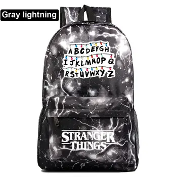 Multicolor Galaxy Demogorgon Cosas más extrañas Niño Niña Libro de bolsa de la Escuela de las Mujeres Bagpack Adolescentes mochilas para el colegio de los Hombres Mochilas de los Estudiantes