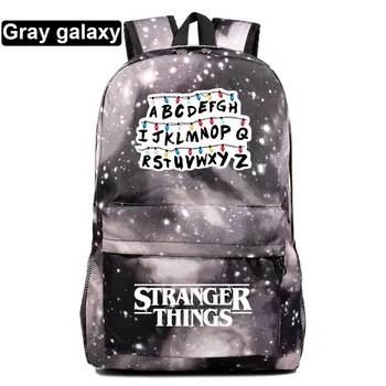 Multicolor Galaxy Demogorgon Cosas más extrañas Niño Niña Libro de bolsa de la Escuela de las Mujeres Bagpack Adolescentes mochilas para el colegio de los Hombres Mochilas de los Estudiantes