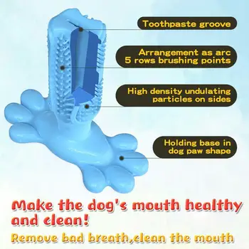 Perro de Juguete masticable Cepillo Eficaz Cepillo de dientes para Perros Mascotas el Cuidado Oral Perro Cepillado Palo de Juguetes para los Dientes de los Perros de Limpieza en 2020